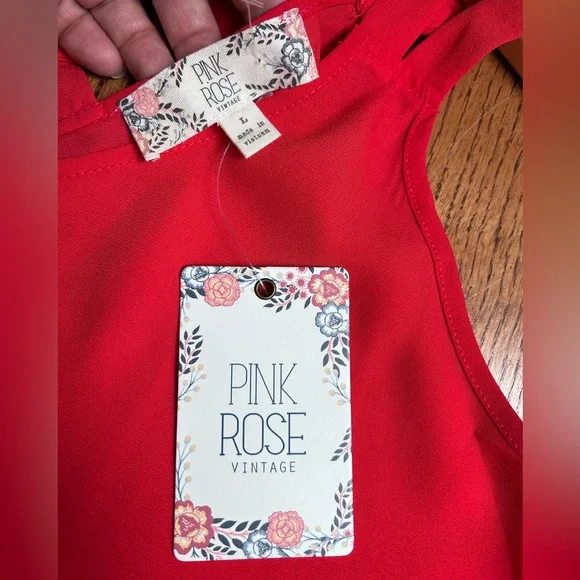 NEW Pink Rose Top - Picture 3 of 6